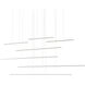 Chute Motion LED 70.88 inch White Multi-Pendant Ceiling Light
